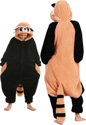 Vista 7 de DELEY Pijama unisex de una pieza para niños, pijamas de animales para Halloween, disfraz de cosplay para mujeres y hombres, ropa de dormir