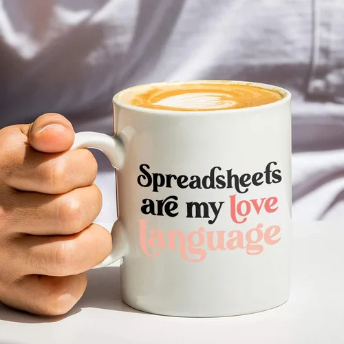Vista 4 de Taza de café con texto en inglés "Accountant Gift Appreciation", taza de café con texto en inglés "Are My Love", regalo CPA para hombres y mujeres