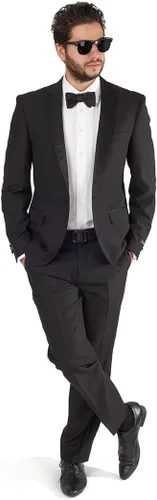 Vista 4 de Slim Fit - Esmoquin AZAR con solapa de satén para hombre