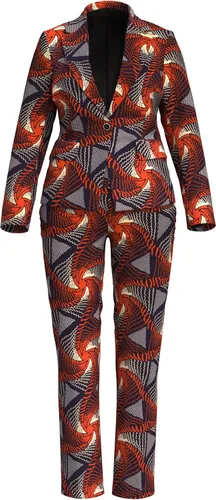 Vista 10 de XIAOHUAGUA Trajes africanos para mujer, conjunto de 2 piezas con estampado de Ankara Fs1496