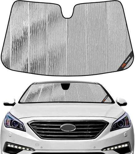 Vista 12 de Pigenius Parasol para parabrisas para Hyundai Sonata 2011-2014, Sonata Hybrid/Hybrid Limited 2015 - Salvaguarda Gris (salvaguarda)