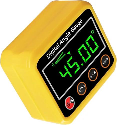 Vista 7 de Buscador de ángulo digital magnético y vial de burbujas de nivel, inclinómetro de calibre de ángulo de 90 °, transportador de calibre cónico