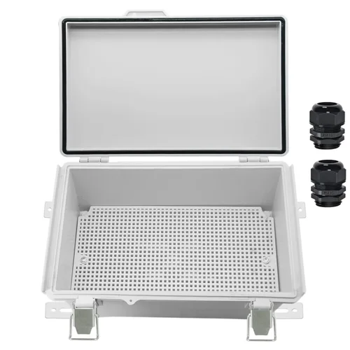 Vista 14 de Zulkit Caja de conexiones IP67 Caja eléctrica impermeable para proyectos con cubierta transparente con bisagras, cierre de acero inoxidable, carcasa