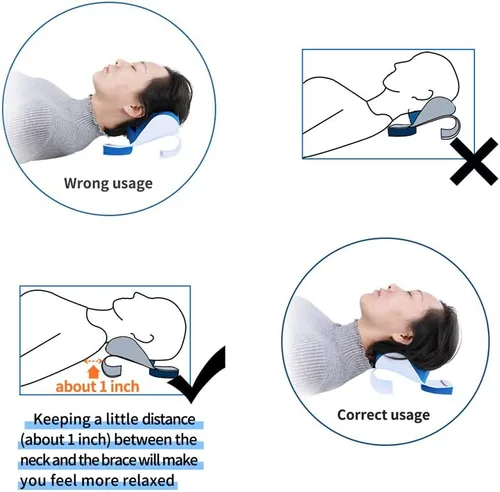 Vista 4 de REARAND® Relajante de cuello y hombros - Estirador ergonómico de cuello para aliviar el dolor, almohada quiropráctica para alineación de la columna