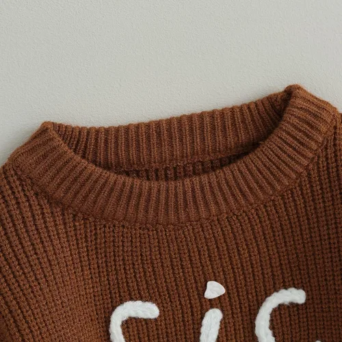 Vista 6 de Karwuiio Suéter de punto para bebé, niña, niño, sudadera de punto para bebé, ropa de otoño e invierno