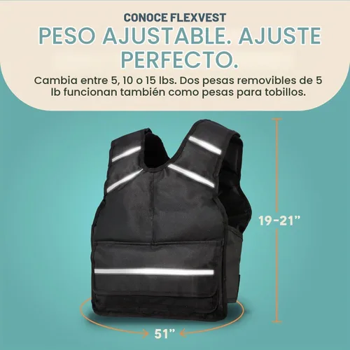 Vista 2 de Lifepro FlexVest Adjustable Weighted Vest for running