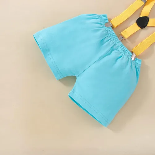Vista 7 de Highnesson-ww Ropa divertida para el primer cumpleaños para bebé, ropa para bebé, con corbatín, mameluco, pantalones, conjunto de tirantes, trajes