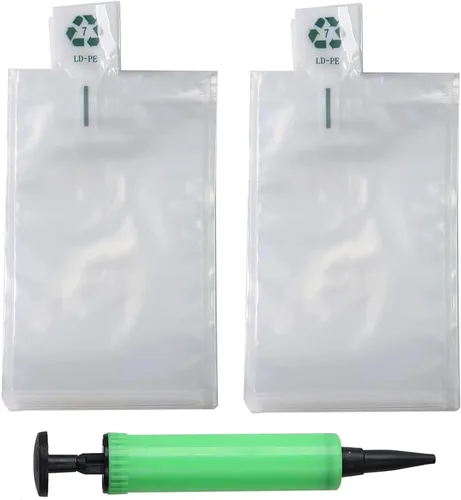 Vista 21 de Miupoo Bolsas de aire de embalaje, bolsa protectora de embalaje de aire inflable de plástico transparente con cojín de bomba gratis, bolsa