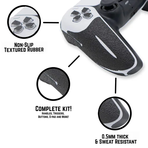 Vista 2 de Dragon Grips Controller Grips for PS5 Controllers Textured Skin kit for Playstation 5 Dualsense. Haptic Compatible Gaming Controller Grip Skins for