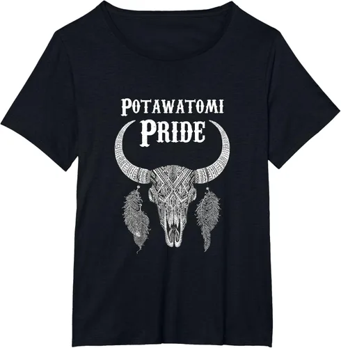Vista 34 de Potawatomi Pride Tribe Native American Indian Buffalo Camiseta