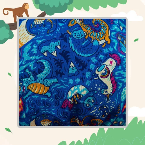 Vista 2 de Sombrero quirúrgico de enfermera quirúrgica estilo cola de caballo - Dream Spaceship Theme Scrub Hat Dreamscape - Estilo 6 multicolor, Multi colorido