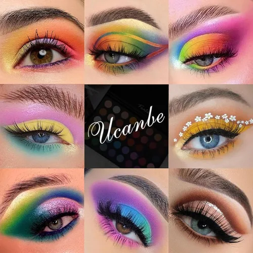 Vista 5 de UCANBE Paleta de maquillaje de ojos altamente pigmentada, paleta de sombra de ojos metálica mate brillante de larga duración, mezclable