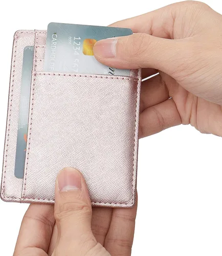 Vista 3 de Pequeñas carteras de bolsillo con bloqueo RFID para hombres y mujeres