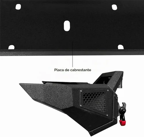 Vista 7 de Vijay Parachoques delantero y trasero para Tundra 2007-2013 con placa de cabrestante y luces