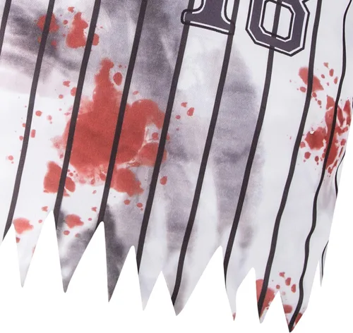 Vista 7 de Scary Boys Home Run - Jugador de béisbol de terror Zombi para niños, disfraz de Halloween para juegos de rol, aterrador para niños, fiestas