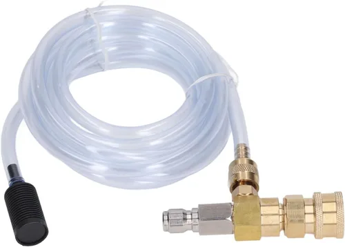 Vista 7 de ZJchao Inyector químico para lavadora a presión 5000PSI Accesorios de acero inoxidable ajustables Kit de limpieza con construcción duradera