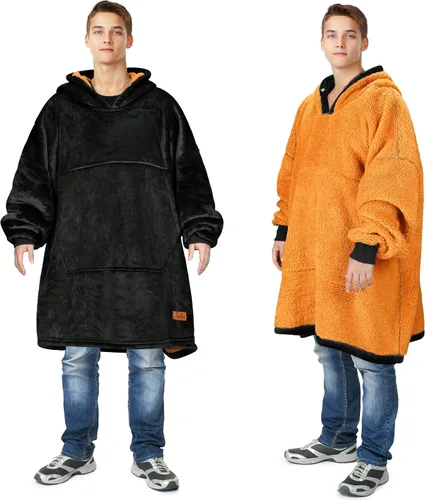 Vista 15 de Catalonia Oversized Sherpa Hoodie Blanket Wearable Sweatshirt for Adults