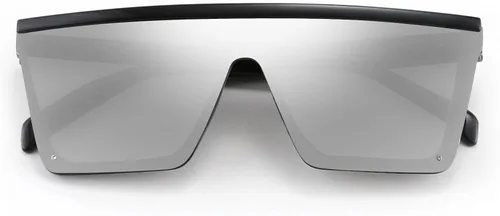 Vista 2 de FEISEDY B4061 - Lentes de sol planos para niños con montura cuadrada sin montura (edad 2-7)