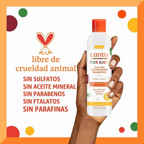 Vista 6 de Cantu Care for Kids Champú nutritivo sin lágrimas con manteca de karité, 8 onzas líquidas (paquete de 3)