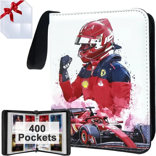 Vista 14 de Carpeta de Tarjetas de Fútbol 400 Bolsillos para Coleccionistas de Tarjetas de Intercambio de Fútbol, Libro de Almacenamiento de Tarjetas Portátil e