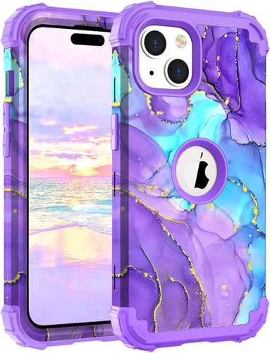 Vista 50 de Hocase Funda para iPhone SE 2022/2020, resistente a prueba de golpes, de plástico duro+goma de silicona, funda protectora híbrida para iPhone SE