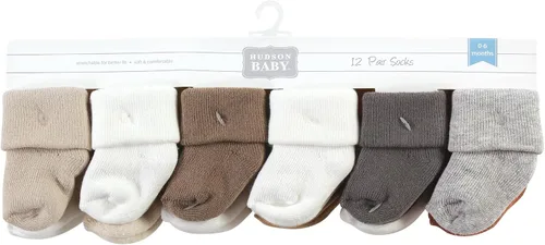 Vista 2 de Hudson Baby - Calcetines de algodón para recién nacidos y Terry para bebé niña