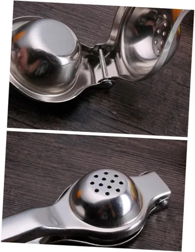 Vista 8 de INOOMP Exprimidor manual de acero inoxidable con exprimidor manual de limón y naranja con cómodo exprimidor de cítricos de mano para lima, kiwi