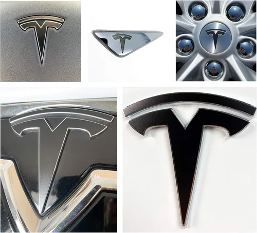 Vista 33 de Calcomanía con logotipo para Tesla Model S, Nosecone, juego de 14 piezas (verde brillante)