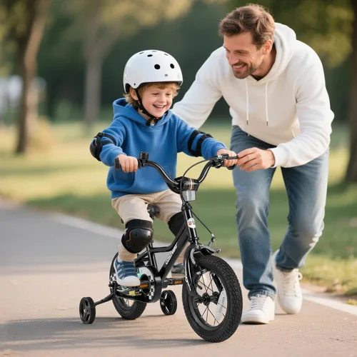 Vista 2 de COSTWAY Bicicleta para niños de 12/14/16/18 pulgadas, bicicleta de entrenamiento para niños y niñas con ruedas de entrenamiento extraíbles
