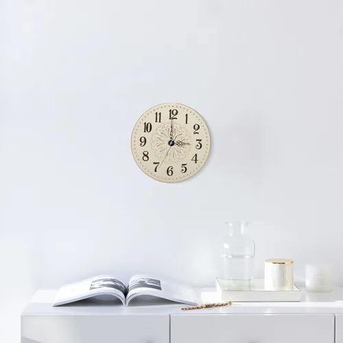 Vista 5 de Cabilock - Esfera redonda de 5.51 pulgadas, repuesto para reloj de pared, esfera de cuarzo, para proyectos de manualidades, placa frontal de metal