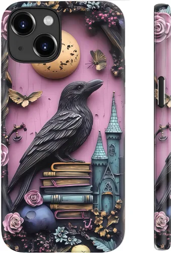 Vista 44 de LUHOURI Funda para iPhone 12 Mini, compatible con carga inalámbrica, doble capa, interior de silicona suave + carcasa exterior dura, bonito diseño