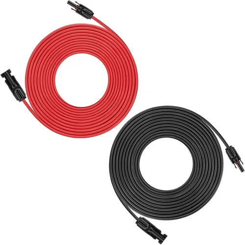 Vista 10 de iGreely - Cable de extensión solar de 10 pies y 10 AWG con conector macho y hembra de panel solar, adaptador de panel solar
