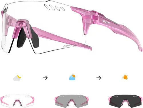 Vista 11 de SCVCN Photochromic Cycling Glasses UV400 Protection for Women Men Cycling Glasses TR90 Frame MTB Running Mountain Bike