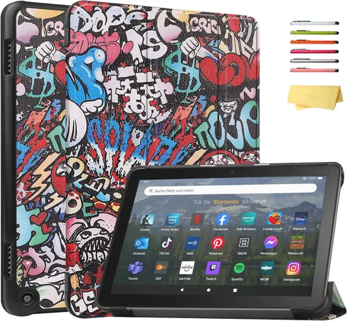 Vista 69 de Funda para Amazon Kindle Fire HD 8 y Fire HD 8 Plus (12ª/10ª generación, versión 2024/2022/2020) de 8 pulgadas, UUcovers con soporte triple