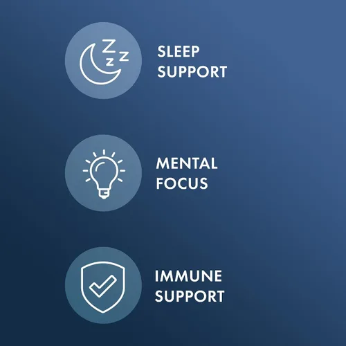 Vista 3 de Dr. Mercola Apoyo para dormir con melatonina - Apoya el sueño reparador y la relajación - Melatonina con L-teanina, 5-HTP, GABA - 30 Cápsulas - 1.5
