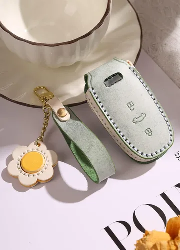 Vista 3 de ontto Funda para llavero de entrada sin llave para Audi A4 A4L A5 A6 A6L A7 A8 Q5 Q8 R8 Smart Remote Key Case, Verde