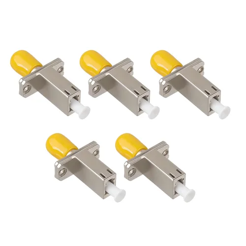 Vista 7 de Moocci 4 unids LC hembra a ST hembra Simplex fibra óptica acoplador adaptador de fibra óptica monomodo