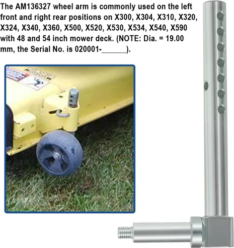 Vista 6 de Kit de piezas de repuesto para tractores de césped y jardín X300, X304, X310, X320, X324, X340, X360, X500, X520, X530, X530, X534, X540, X590