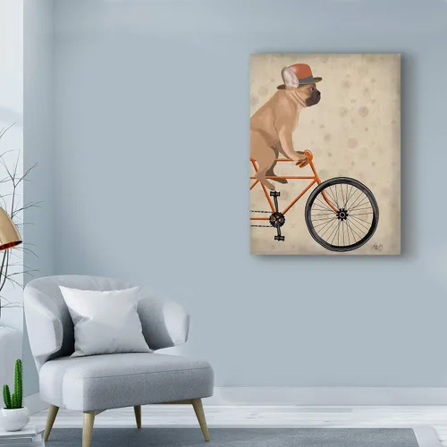 Vista 3 de Fab Funky - Bulldog francés en bicicleta (31.9 x 50.4 in)