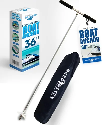 Vista 7 de SandShark Anclaje para barco de la serie Lite, poste de anclaje de aguas poco profundas, anclaje de moto acuática, anclaje de kayak, accesorios