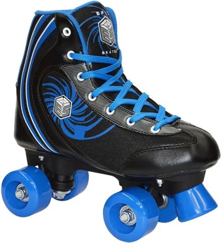 Vista 7 de ¡Nuevo! Epic Rock Candy - Patines cuádruples con 2 cordones (negro y azul)