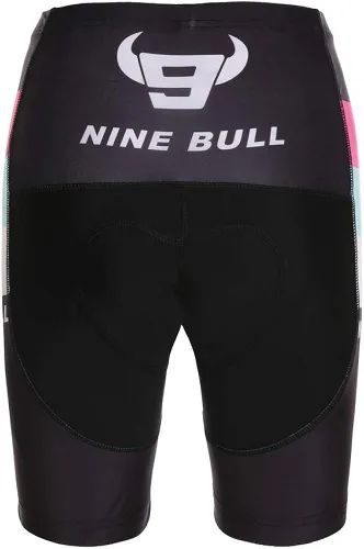 Vista 5 de Maillot de ciclismo de manga corta para mujer, ropa de bicicleta de carretera, pantalones cortos acolchados