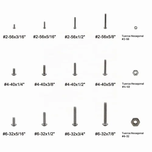 Vista 4 de #2-56#4-40#6-32 UNC 304 SS Kit de tornillos y tuercas de cabeza