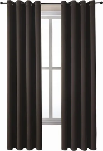 Vista 162 de ChrisDowa - Cortinas cortas para ventana de 40 pulgadas para dormitorio - Cortinas cortas con ojales y aislamiento térmico para oscurecer