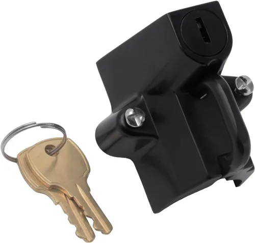 Vista 8 de Kit de bloqueo de seguridad para casco de motocicleta para tubos de 7/8" a 1 1/4" de diámetro para Harley Chrome (negro)
