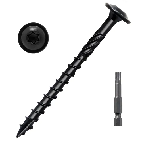 Vista 14 de LIONMAX Tornillos de retraso de 2-1/2 pulgadas, tornillo de madera estructural #14 x 2-1/2, 50 tornillos de construcción resistentes, resistentes a