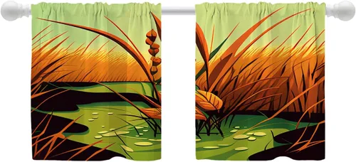 Vista 76 de Shrahala Cortinas de nivel de chakras con mandala beige para ventanas de cocina, paneles de cortina de ventana de mandala multicapa de poliéster