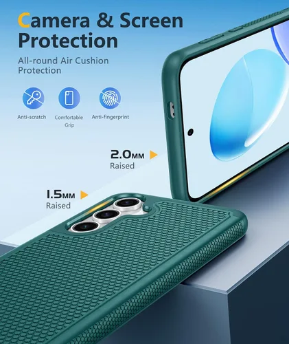 Vista 1152 de FNTCASE Funda para iPhone 17 Pro: Fundas delgadas translúcidas de color azul claro compatibles con MagSafe, protección completa de la cámara