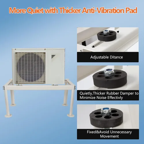 Vista 5 de WeCooper Mini Split Base de piso para 9000-24000 BTU, Soporte de condensador resistente, Soporte de AC Mini Split para sistema de bomba de calor