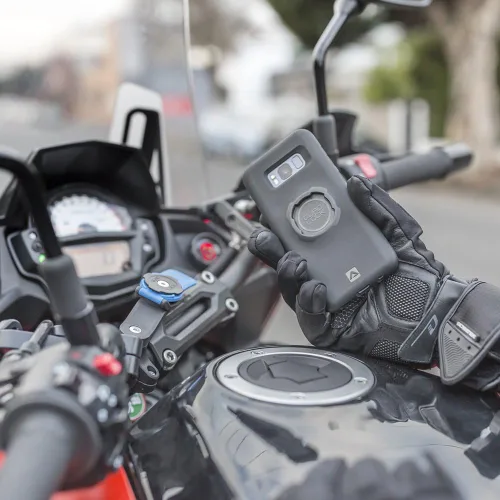 Vista 5 de Quad Lock Soporte de teléfono para manillar de motocicleta para iPhone, Galaxy Pixel y adaptadores universales
